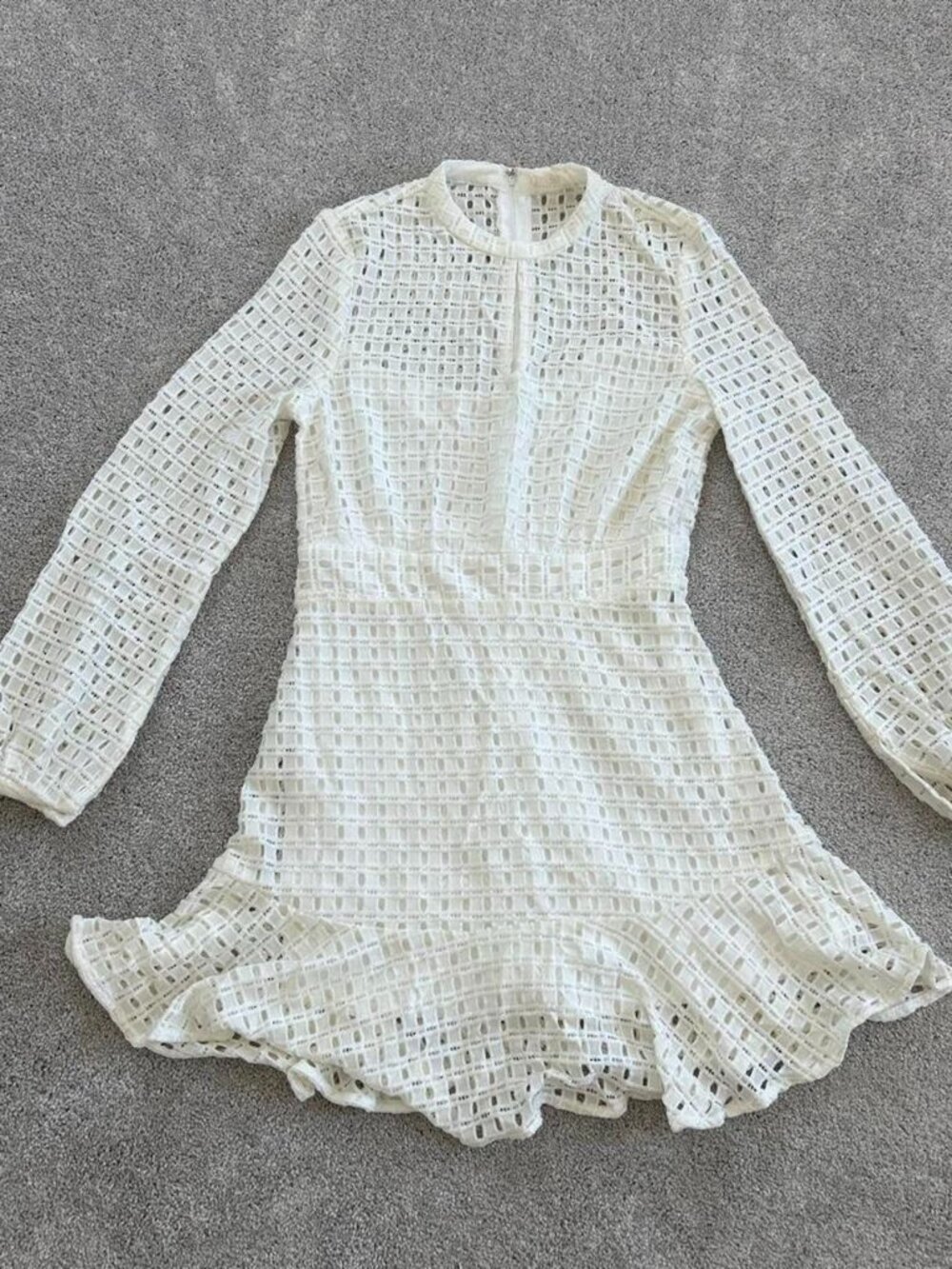 MELLODAY Women's White and Cream Dress Size L